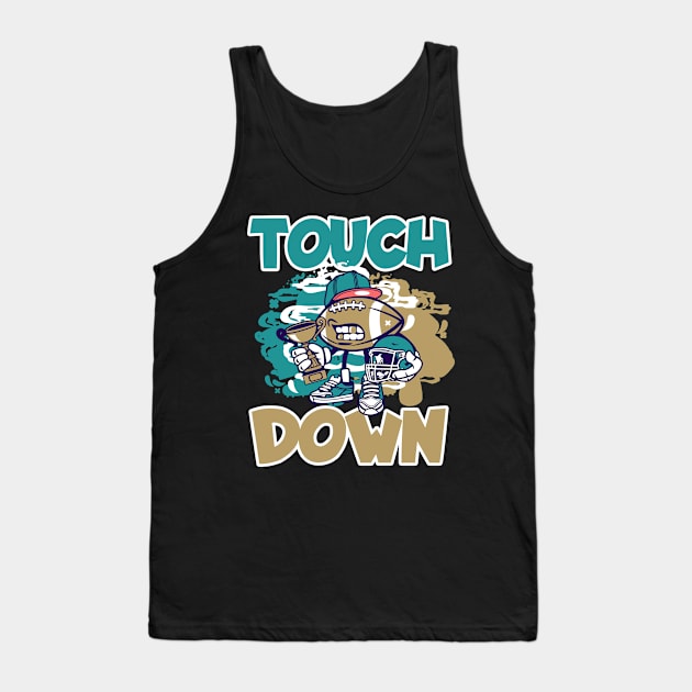 Touch Down American Football Footballer Tank Top by ShirtyLife